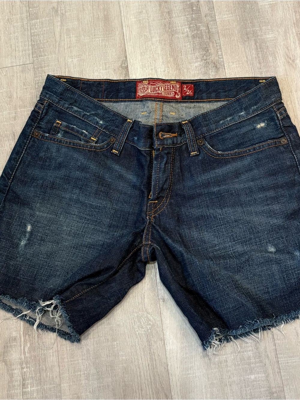 Vintage Lucky Brand Blue Denim Jeans with Yellow Zip Lining
